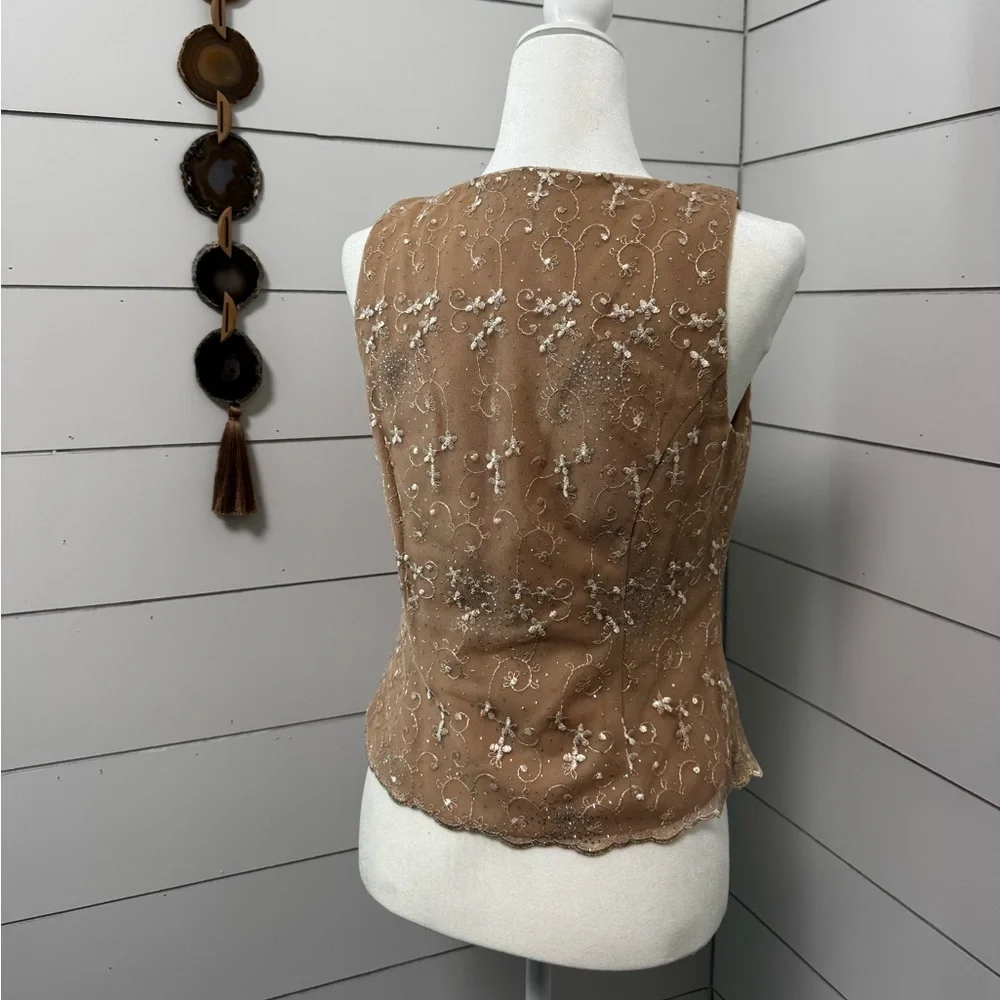 Elegant Vintage 2 Piece Tank & Sheer Cardigan Set - Picture 3 of 4